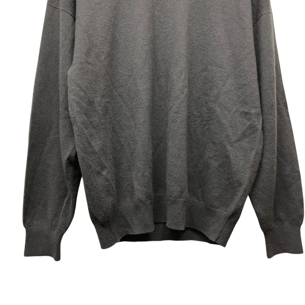 cash ＆ barba モンゴリアンカシミヤ エルボーパッチ クルーネックエルボーパッチカシミヤセーターOMCSW006 古着・中古-4枚目のアイテム画像