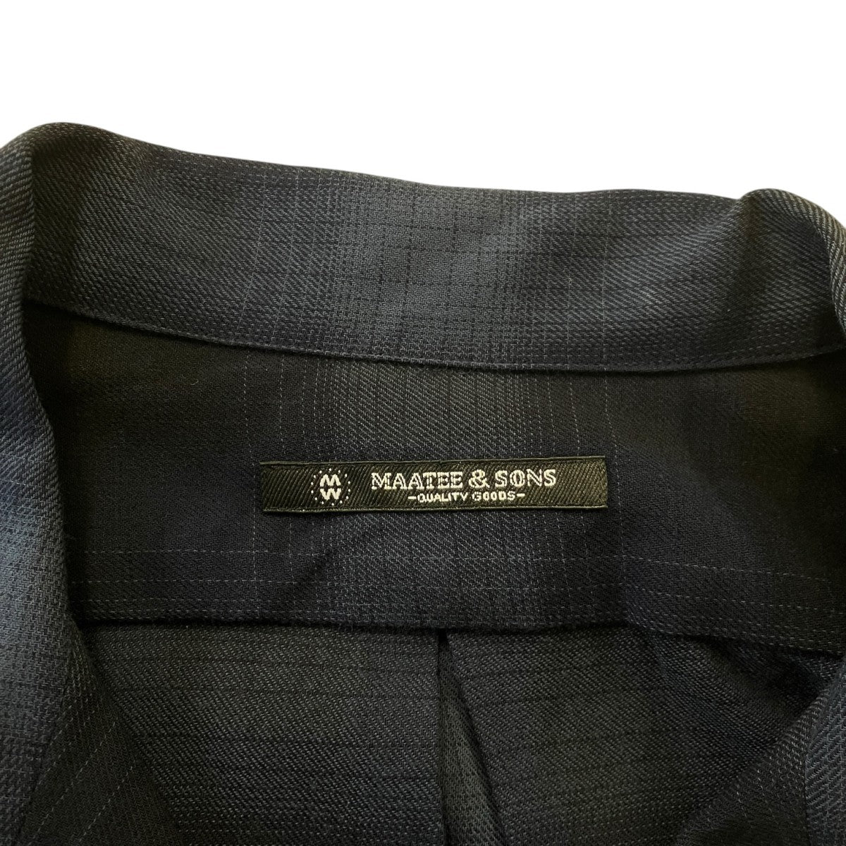 MAATEE＆SONS 26AW海島綿RAYON海島綿レーヨンチェックオープンカラーシャツMT6303-0604B 古着・中古-4枚目のアイテム画像