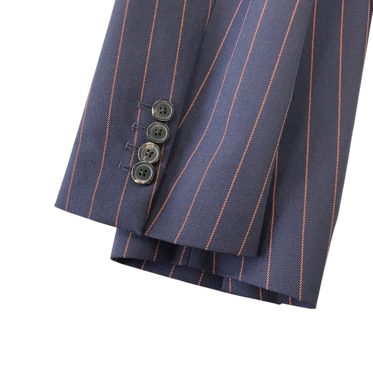 DRIES VAN NOTEN ストライプダブルブレスドジャケット 古着・中古-9枚目のアイテム画像