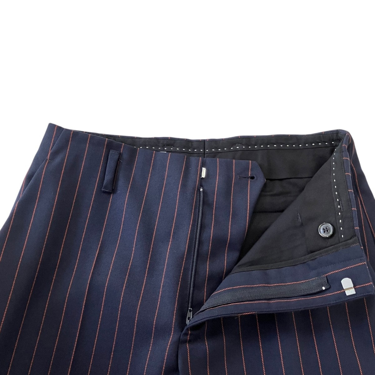 DRIES VAN NOTEN ストライプストレートパンツ 古着・中古-4枚目のアイテム画像
