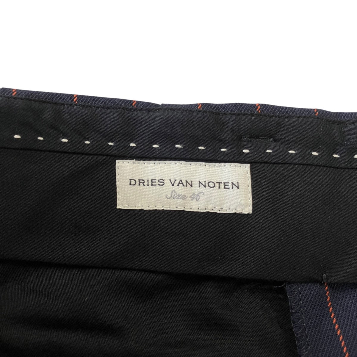 DRIES VAN NOTEN ストライプストレートパンツ 古着・中古-7枚目のアイテム画像