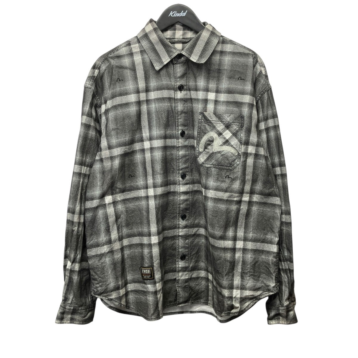EVISU ヴィンテージチェックフランネルシャツチェックシャツ2ESEJM6SL6111RXCT 古着・中古-1枚目のアイテム画像