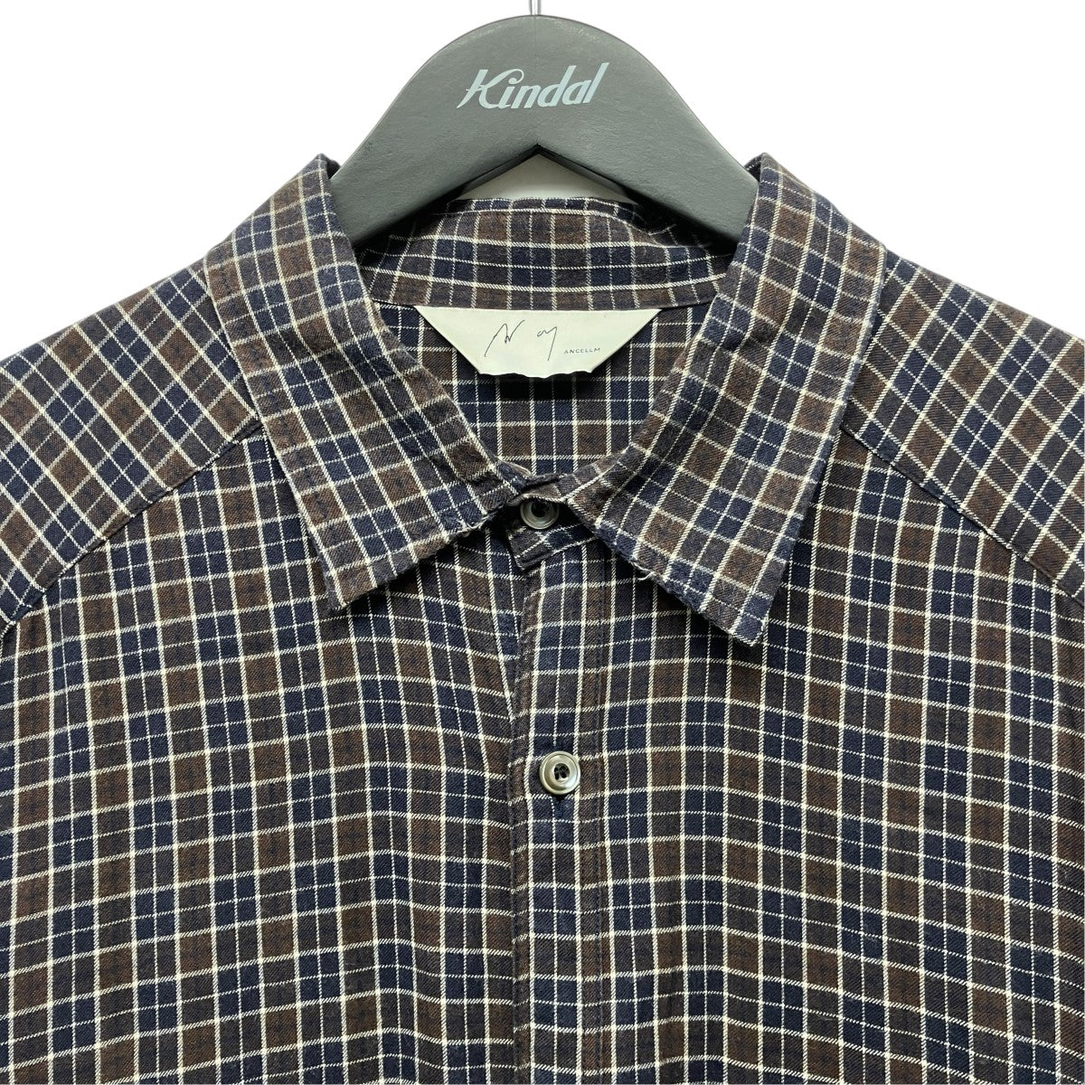 ANCELLM NEL CHECK OVER WORK SHIRTネルチェックオーバーワークシャツANC-SH85 古着・中古-3枚目のアイテム画像