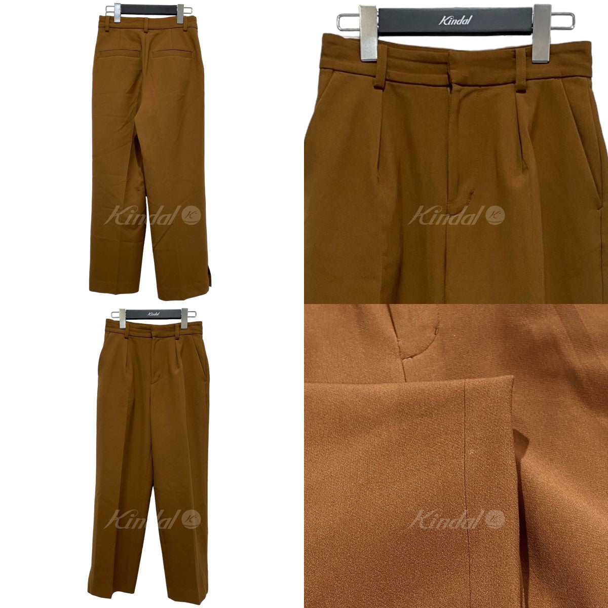 裾スリットタックパンツ