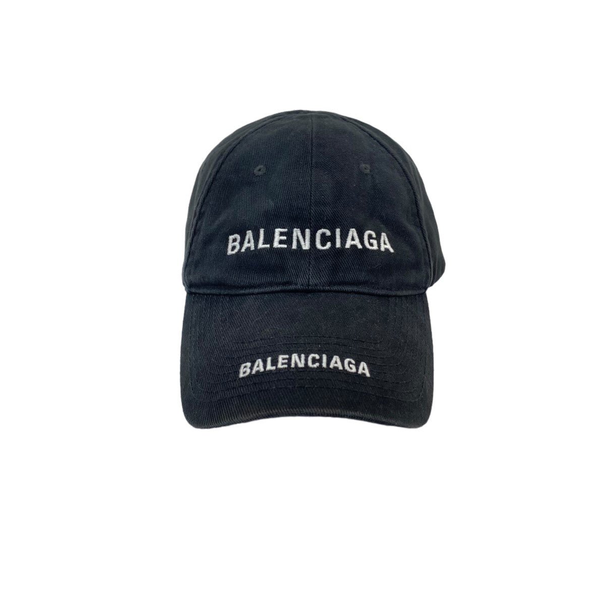 BALENCIAGA(バレンシアガ) Double Logoキャップ ウォッシュアウト加工