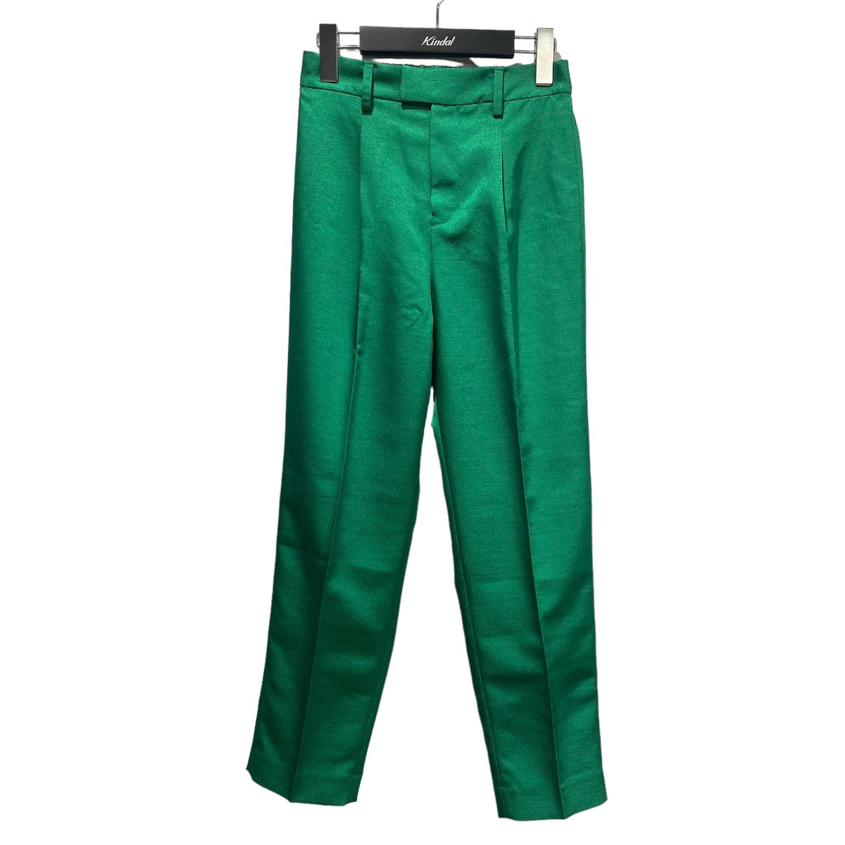 光沢素材 JELLY COLOR USEFUL PANTS タックテーパードパンツ