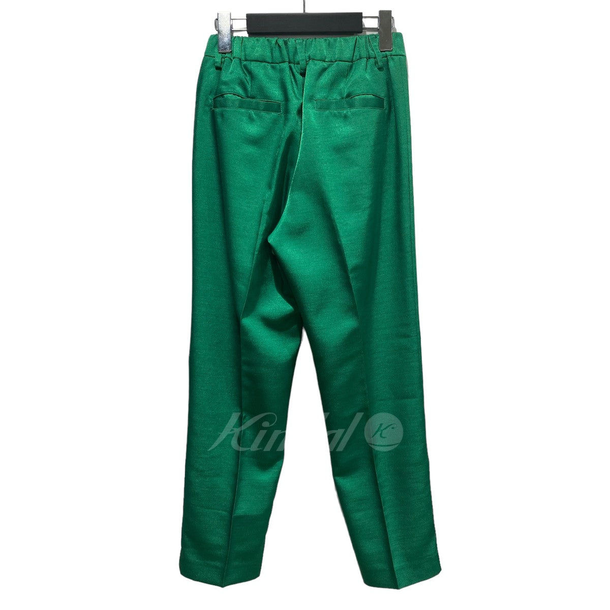光沢素材 JELLY COLOR USEFUL PANTS タックテーパードパンツ