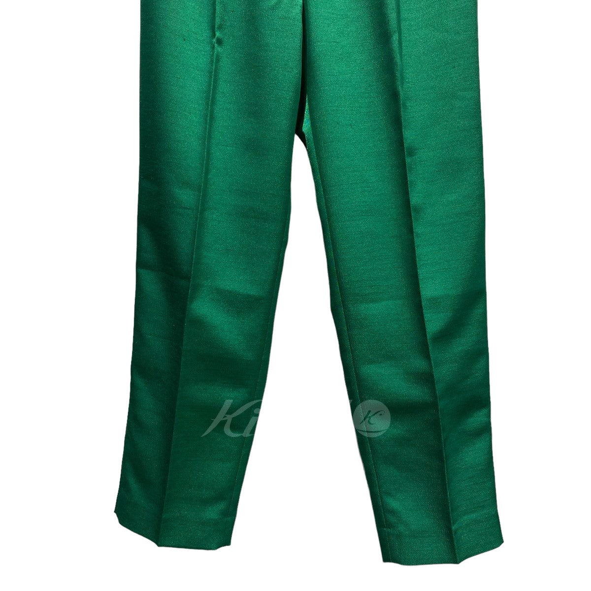 光沢素材 JELLY COLOR USEFUL PANTS タックテーパードパンツ
