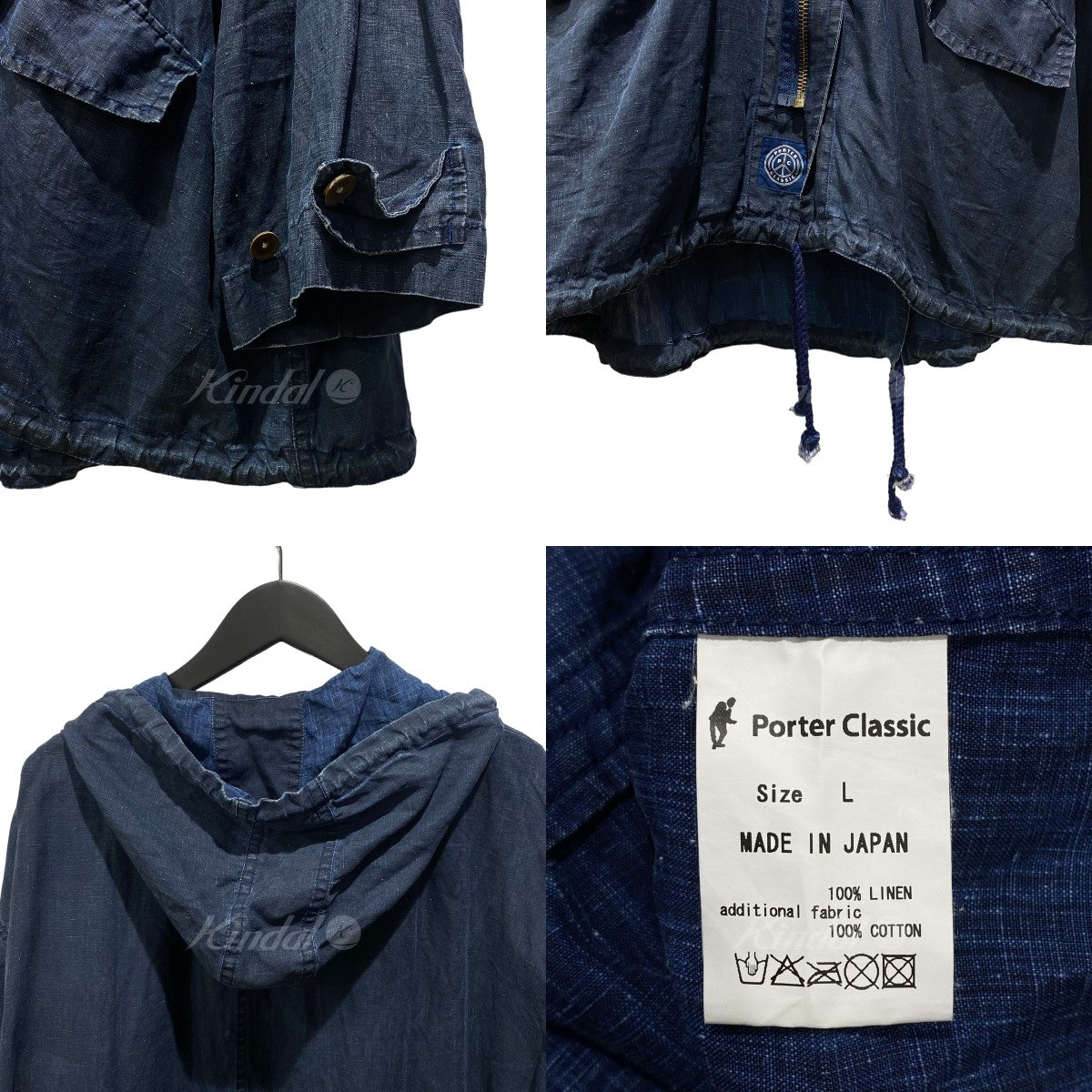 Porter Classic(ポータークラシック) LINEN COATING COAT WITH HOOD ...