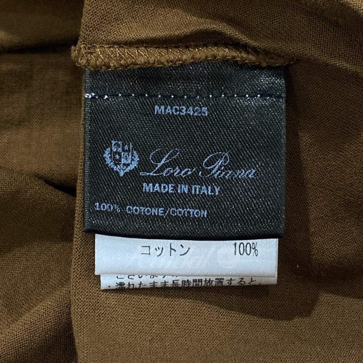 Loro Piana(ロロ・ピアーナ) Tシャツ S／S FAI1457 ブラウン サイズ 14 ...