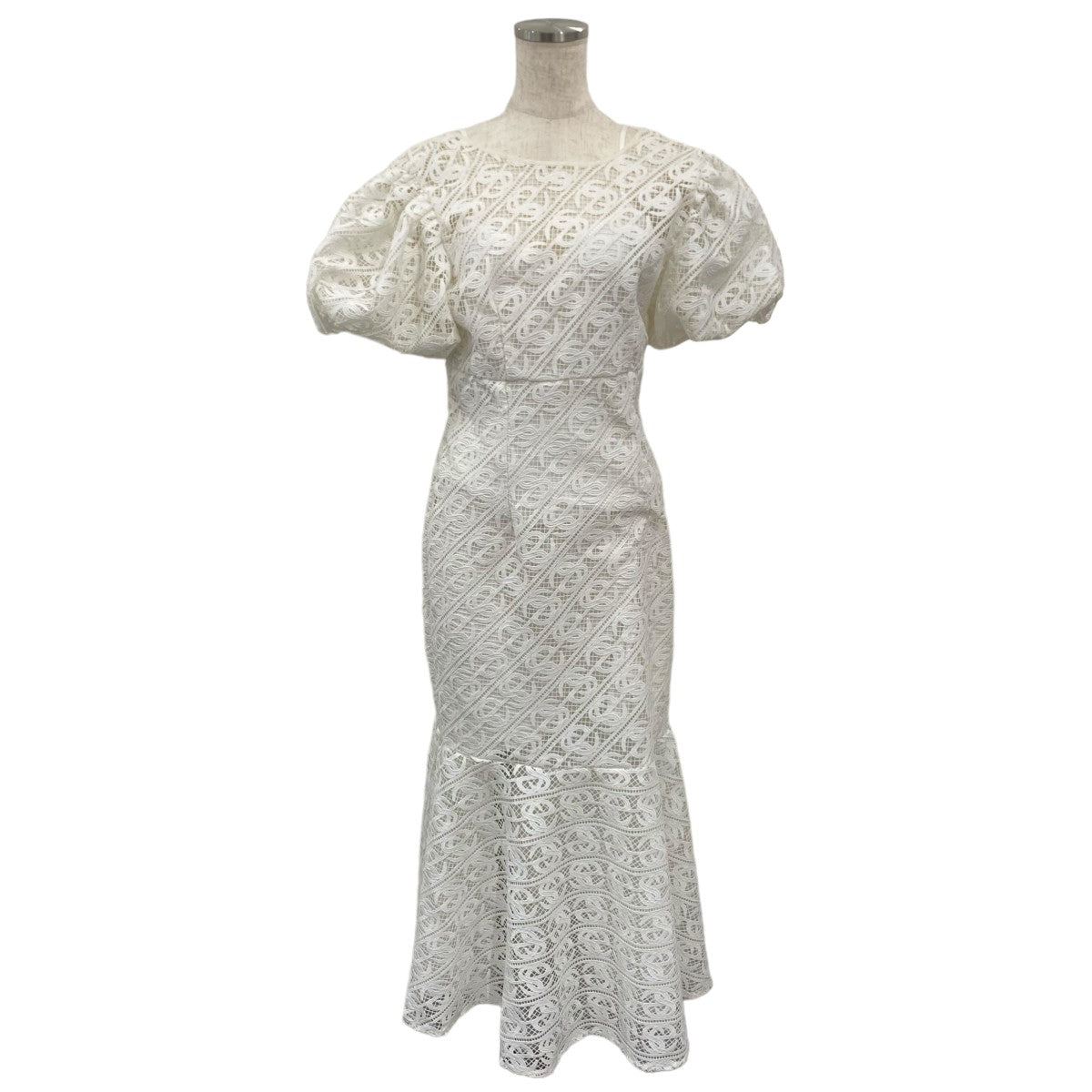 es monogram lace ロングワンピース