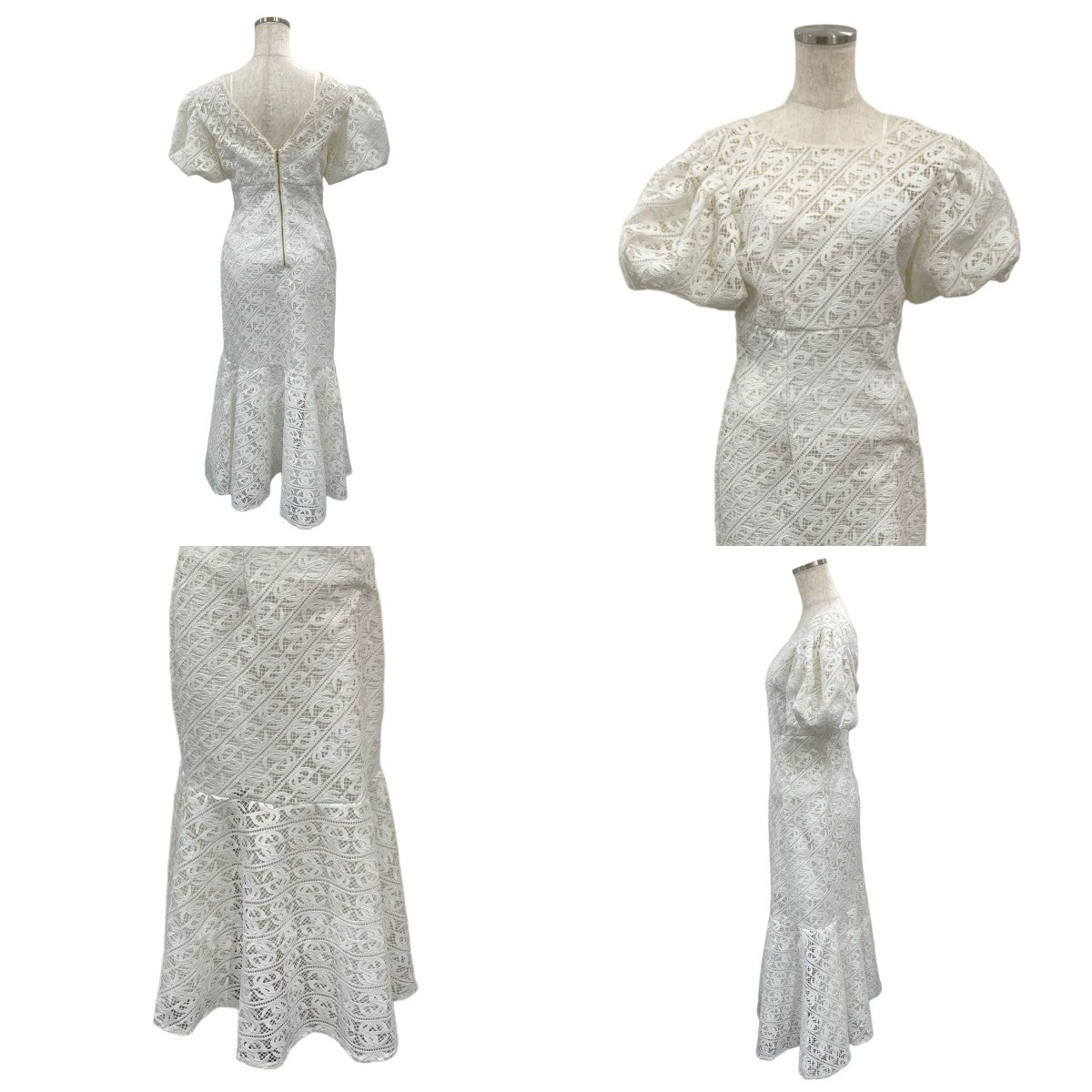 es monogram lace ロングワンピース