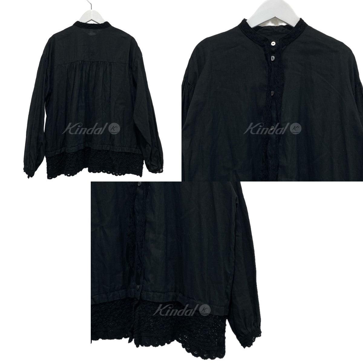23AW UpcycleLino 切り替えレース ブラウス
