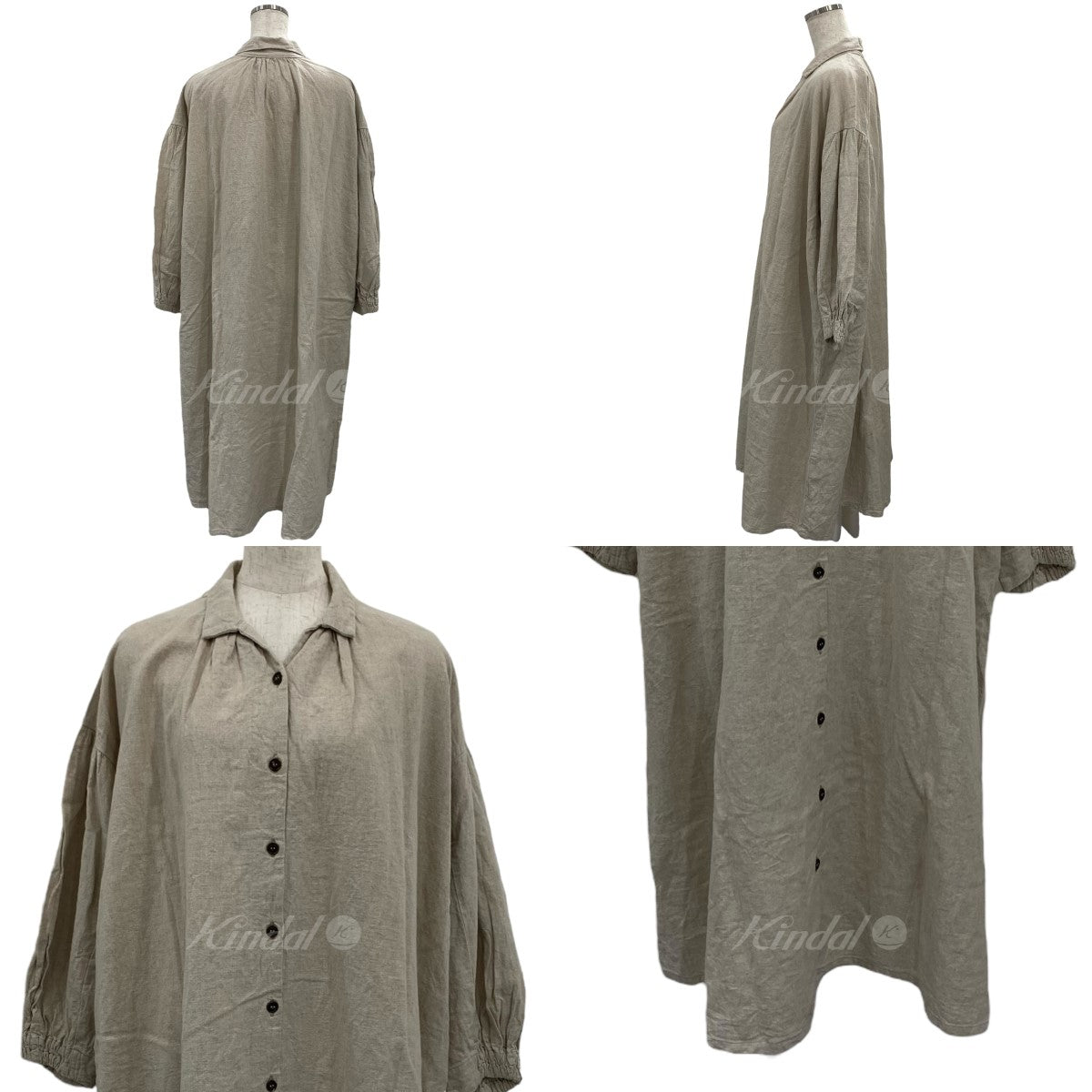 nest Robe(ネストローブ) 20AW ラミーリネン起毛パフスリーブワンピース 01204-1063 ベージュ サイズ  Free｜【公式】カインドオルオンライン ブランド古着・中古通販【kindal】