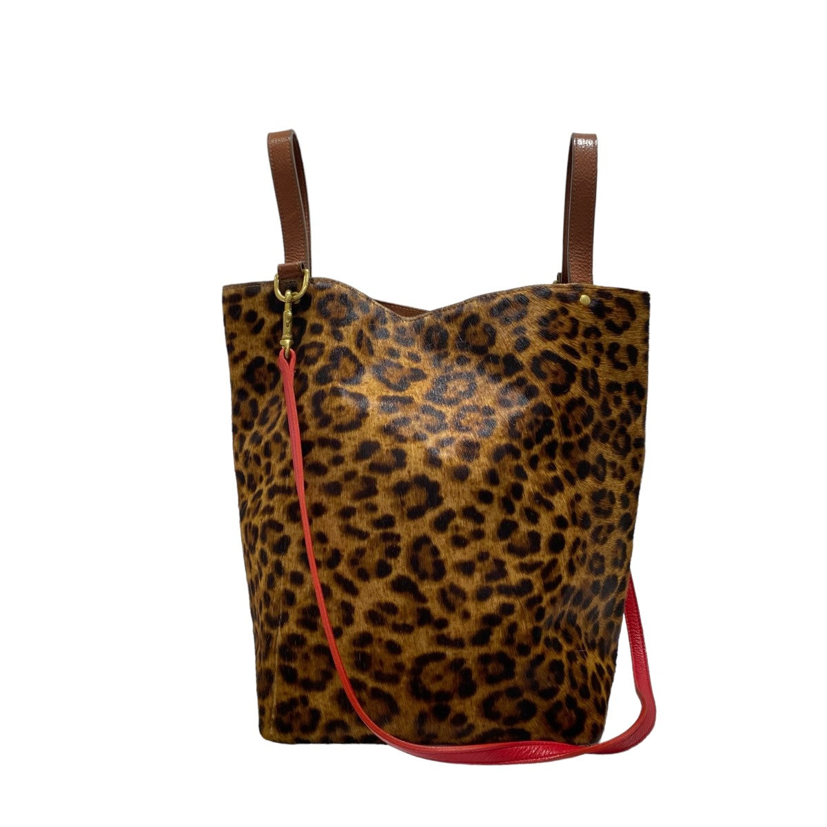BIGレオパードハラコバッグ