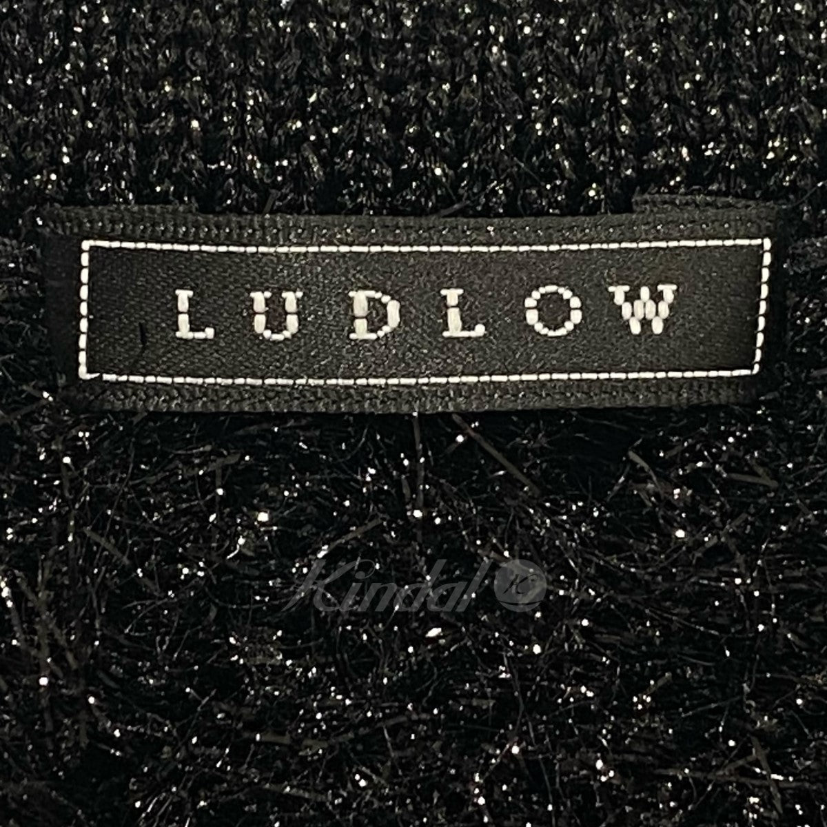 LUDLOW(ラドロー) ラメベストフィッシュマン 24S-knit 003 ブラック