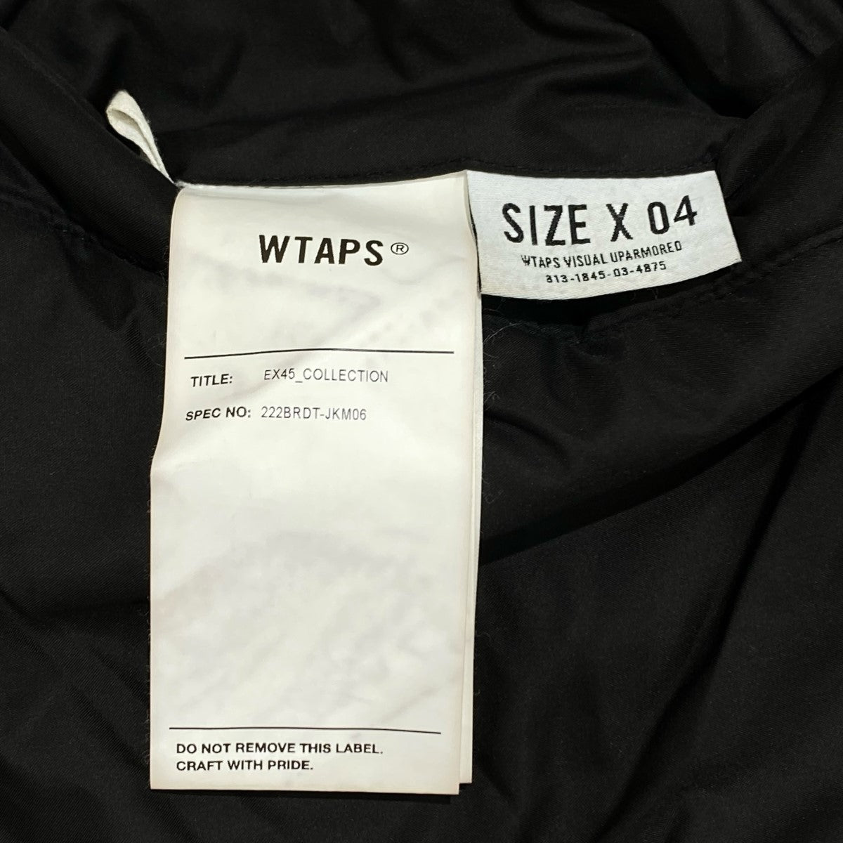 WTAPS(ダブルタップス) 22AWURCON JACKET POLY． FUR． TAFFETA． SPECリバーシブルブルゾン  222BRDT-JKM06 ブラック サイズ 4｜【公式】カインドオルオンライン ブランド古着・中古通販【kindal】