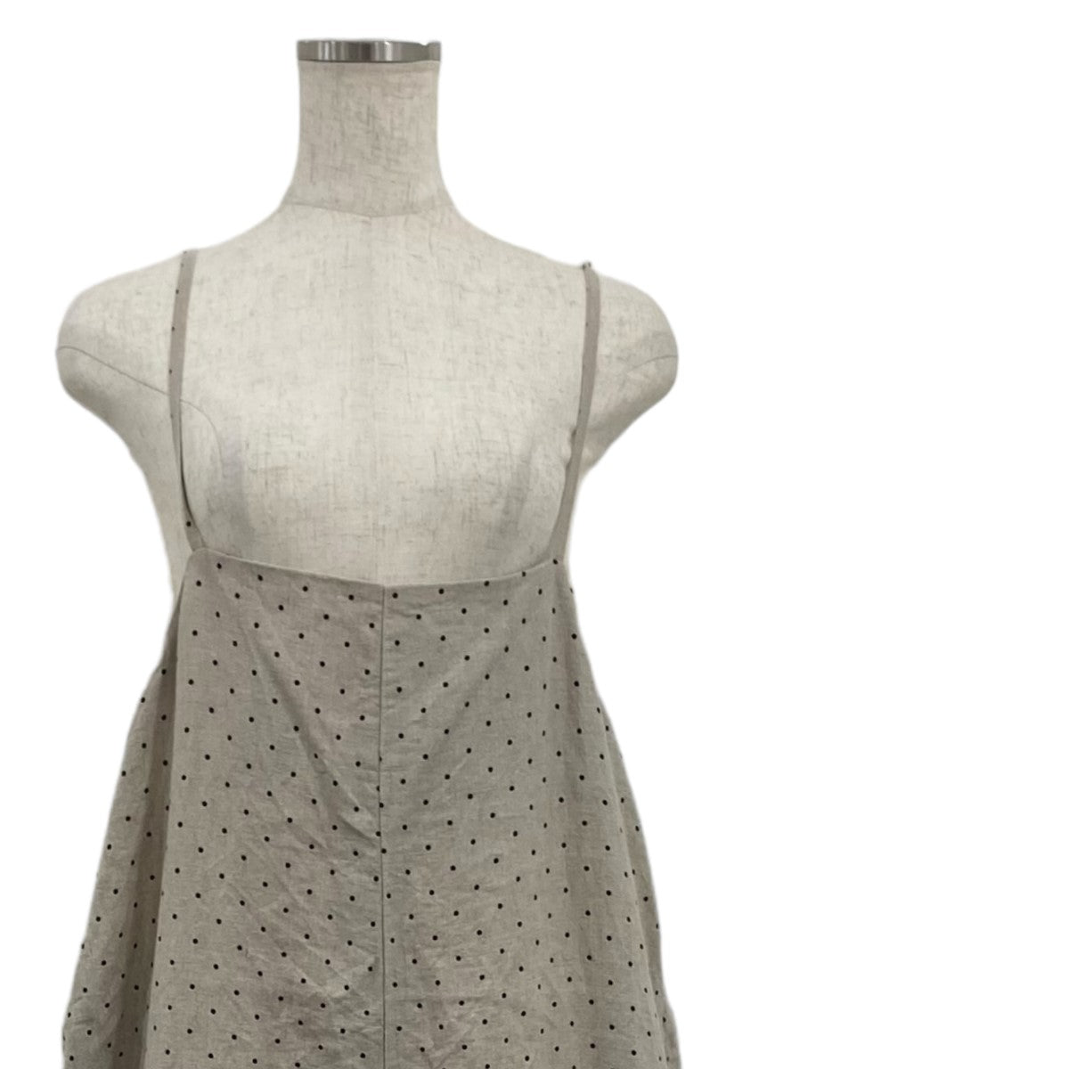 21AWリネンドットプリントサロペット