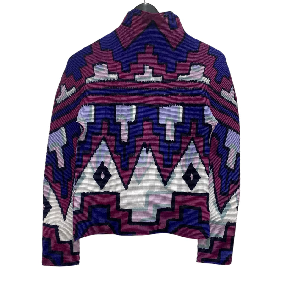 me by ISSEY MIYAKE ボックスプリーツカットソー アーガイル me by ISSEY MIYAKE ボックスプリーツカットソー アーガイル
