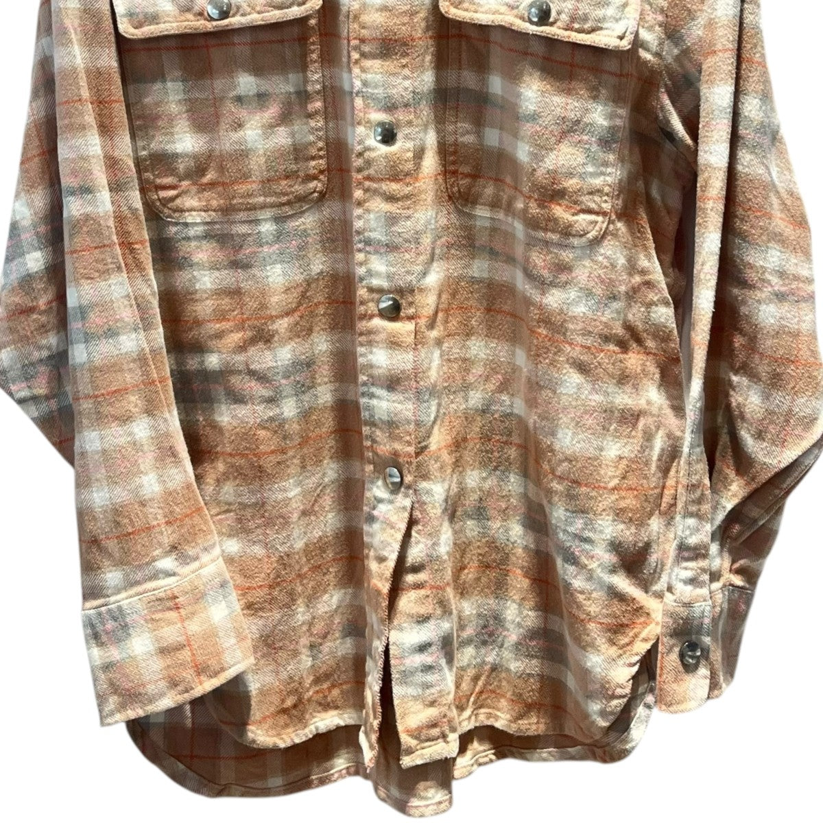 DIESEL 襟デニム切替チェックシャツ 古着・中古-4枚目のアイテム画像