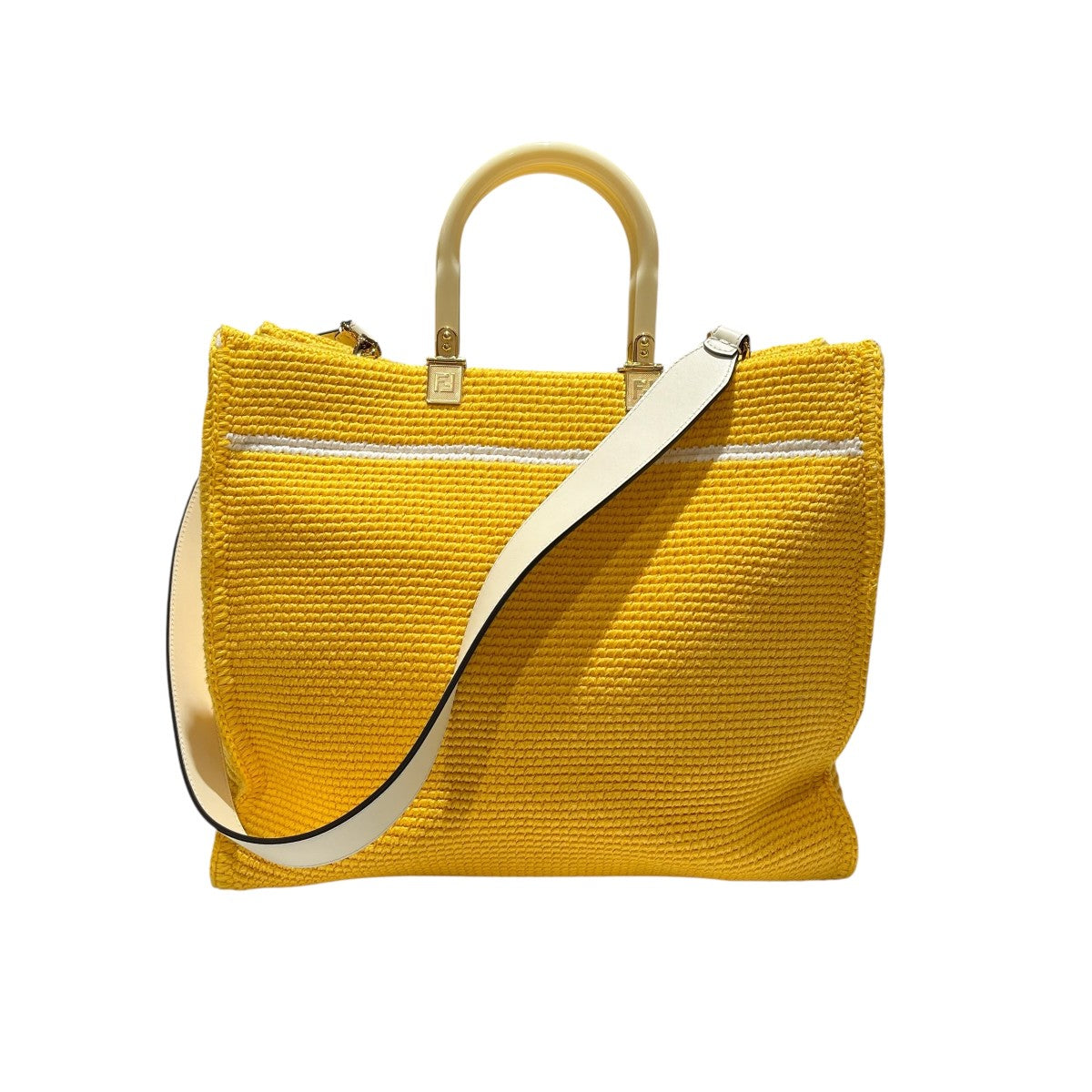 FENDI 8BH386 サンシャインミディアムロゴデザイン 2WAYバッグ 古着・中古-2枚目のアイテム画像