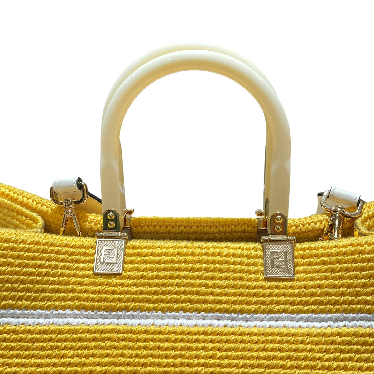 FENDI 8BH386 サンシャインミディアムロゴデザイン 2WAYバッグ 古着・中古-6枚目のアイテム画像