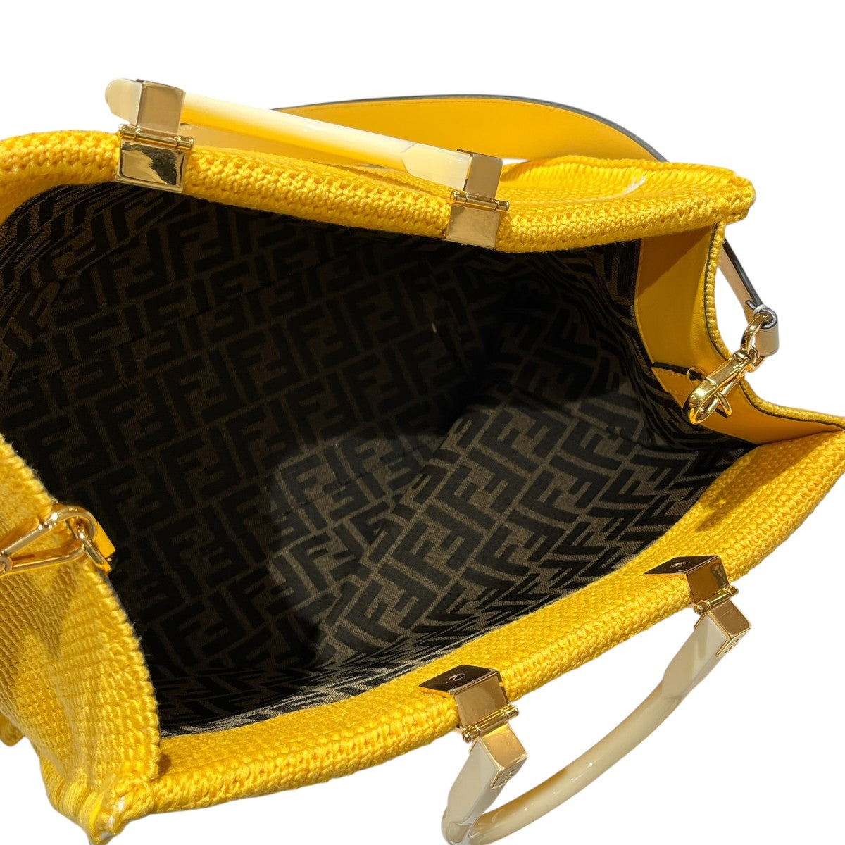 FENDI 8BH386 サンシャインミディアムロゴデザイン 2WAYバッグ 古着・中古-9枚目のアイテム画像