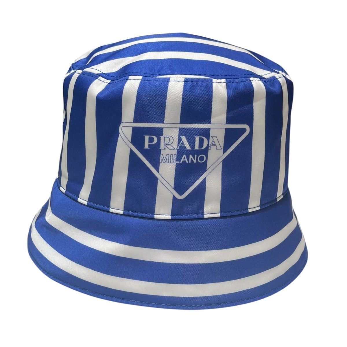 PRADA(プラダ) ストライプバケットハット1HC137 1HC137 ブルー