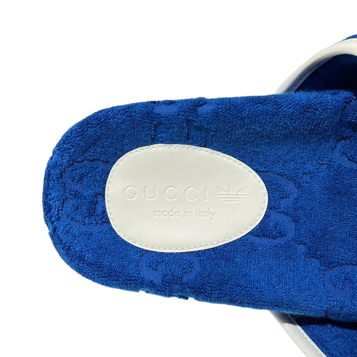 GUCCI×adidas パイル地 GG柄プラットフォームベルクロサンダル