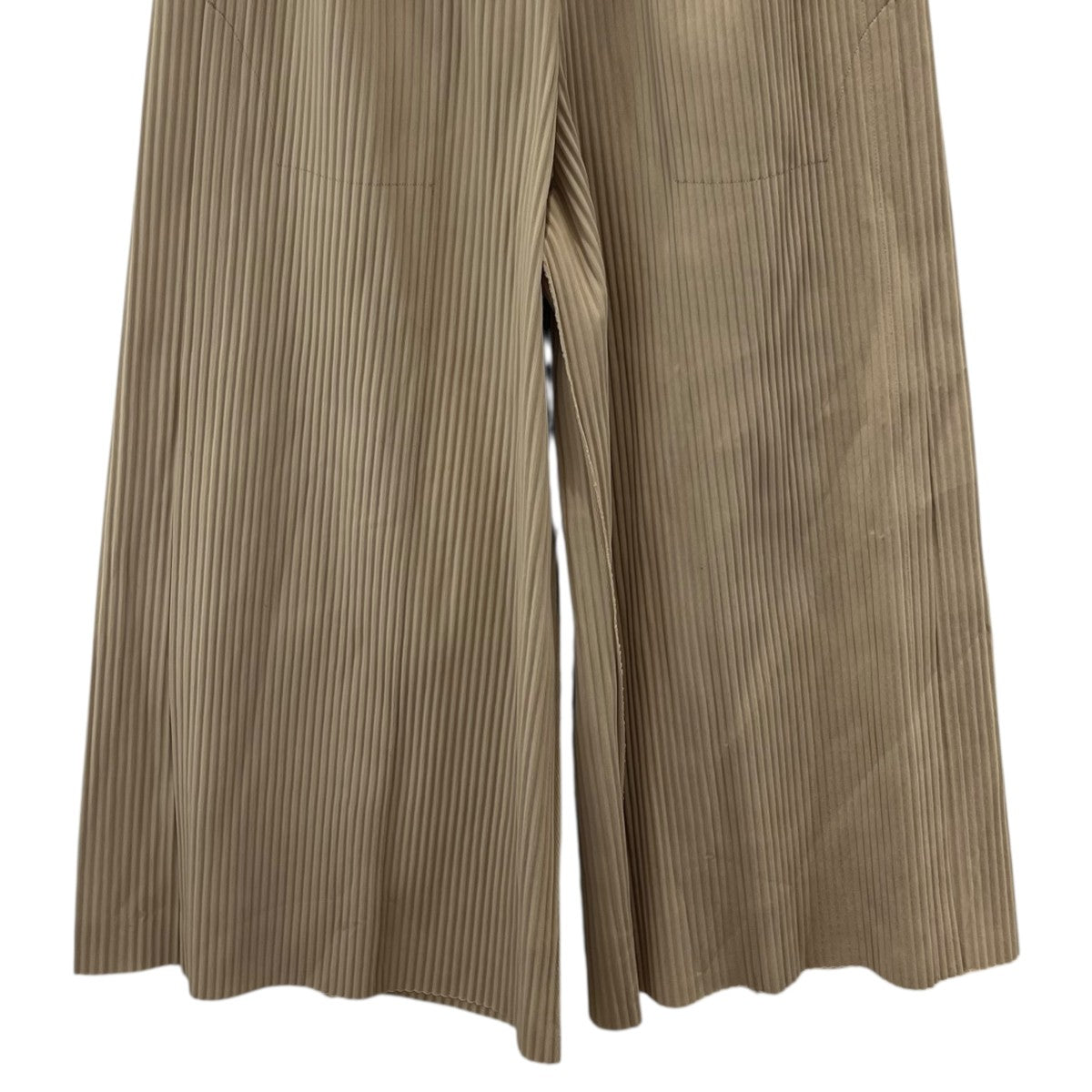 me ISSEY MIYAKE プリーツ サルエルパンツ ワイド カーキベージュ PLEATS PLEASE プリーツプリーズ イッセイミヤケ ISSAY MIYAKE
