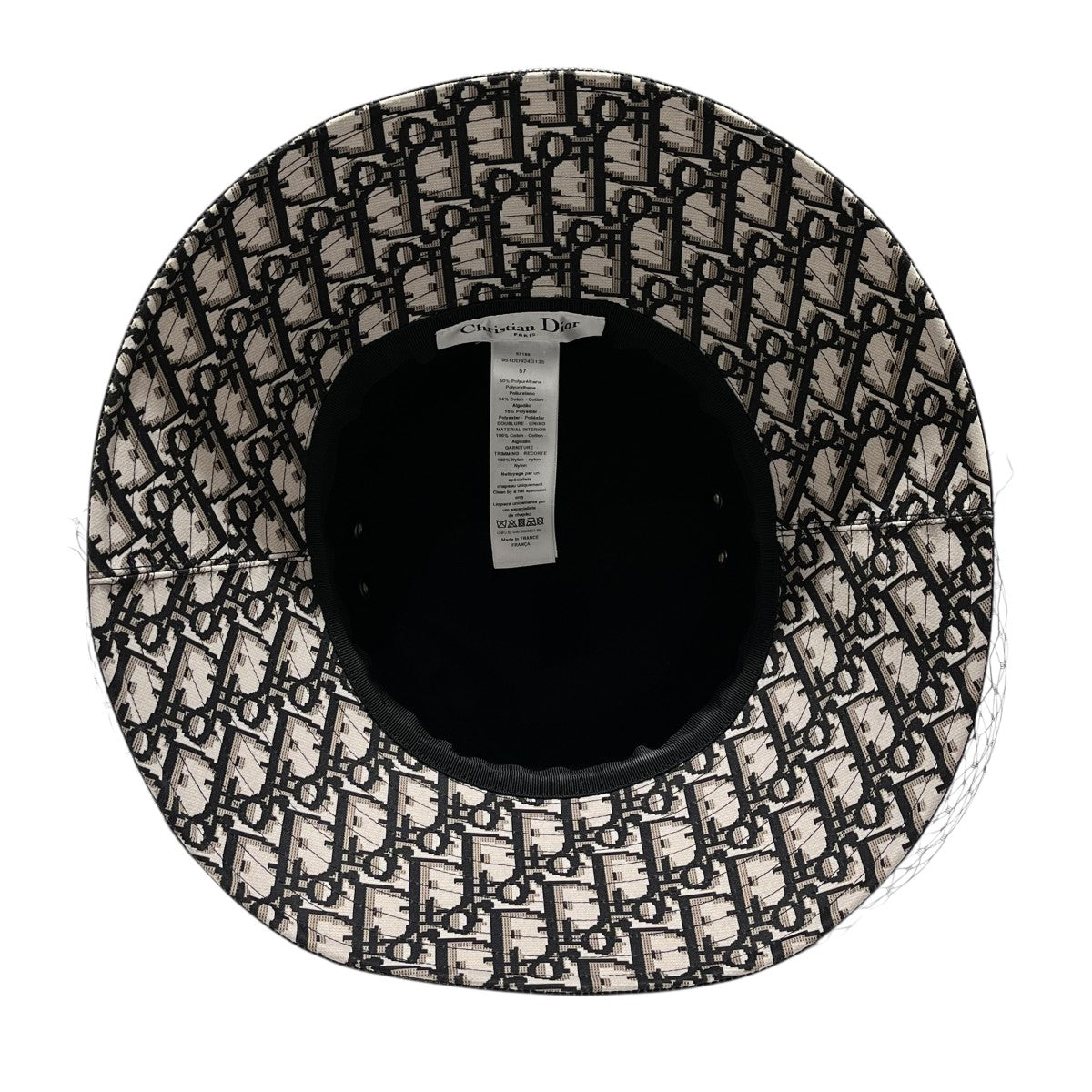 ディオール 95TDD924G130 コットン×ポリ　58 オブリーク ハット ディオール 95TDD924G130 コットン×ポリ58 オブリーク ハット