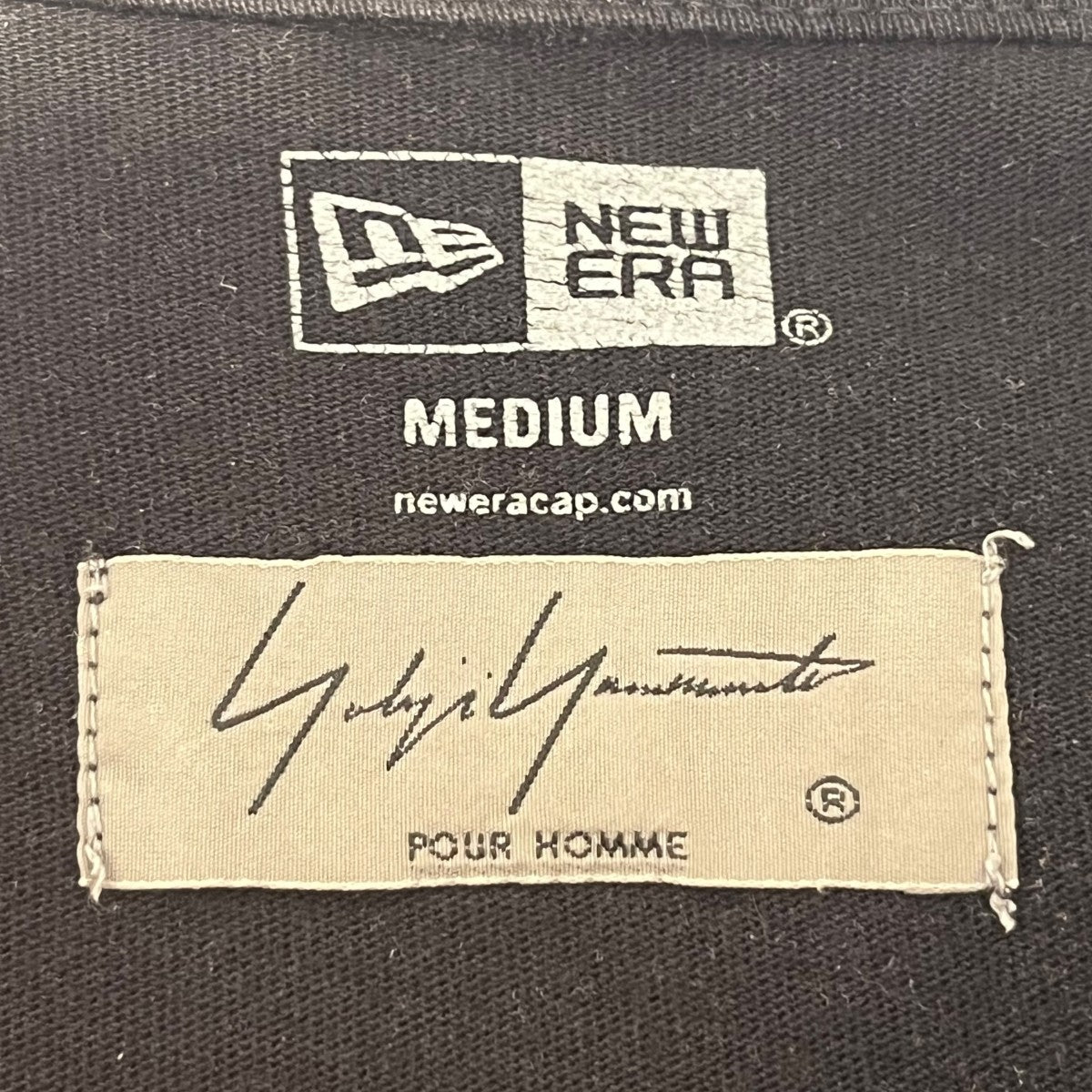 YOHJI YAMAMOTO×New Era POUR HOMME × NEW ERAロンT ブラック サイズ M