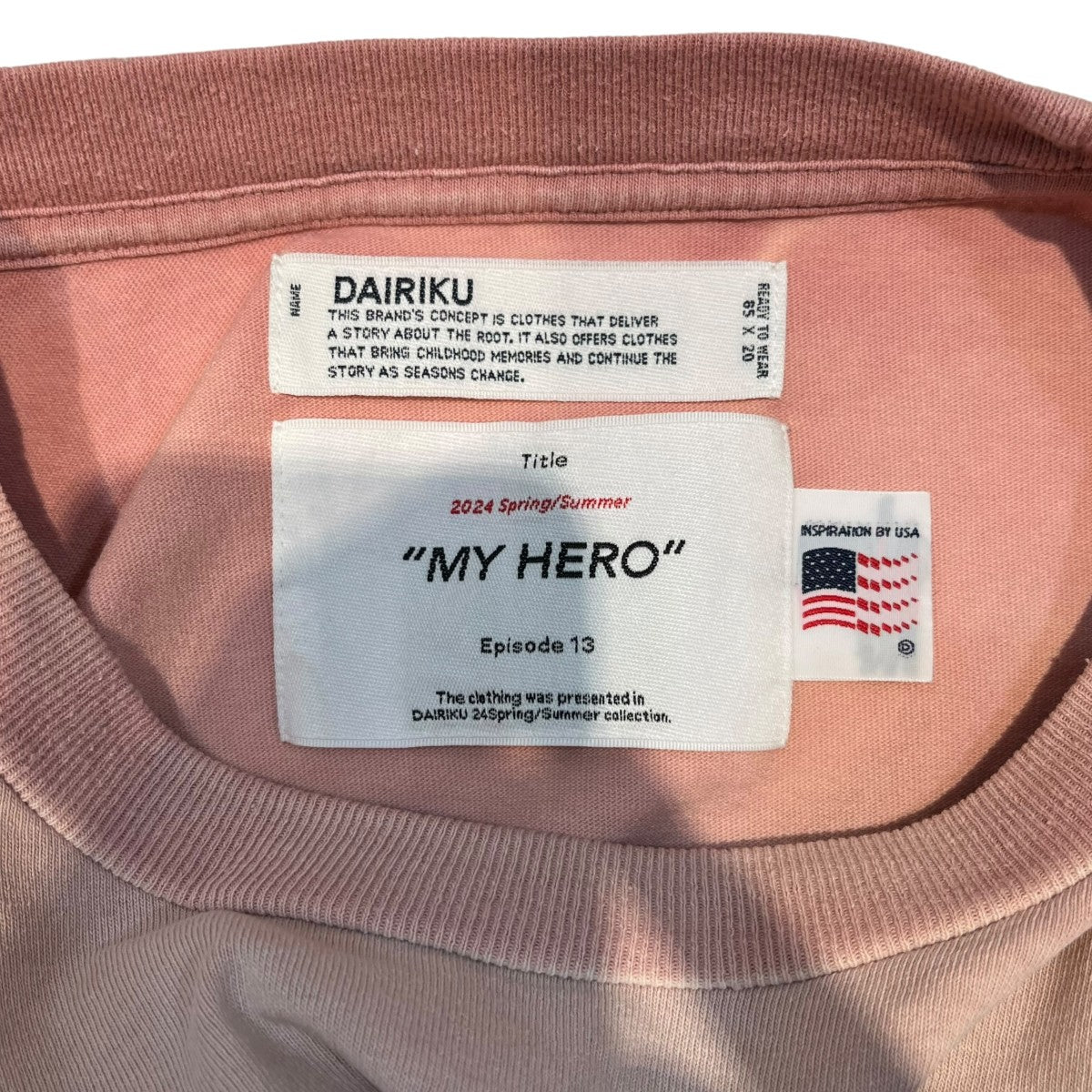 DAIRIKU×MIDWEST USED加工 刺繍デザイン半袖Ｔシャツ24SS C-13 古着・中古-4枚目のアイテム画像