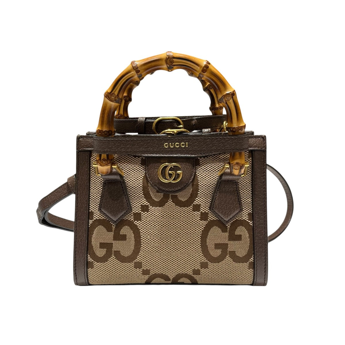 GUCCI 655661 GGジャンボダイアナ バンブー 2WAYショルダーバッグ 古着・中古-1枚目のアイテム画像