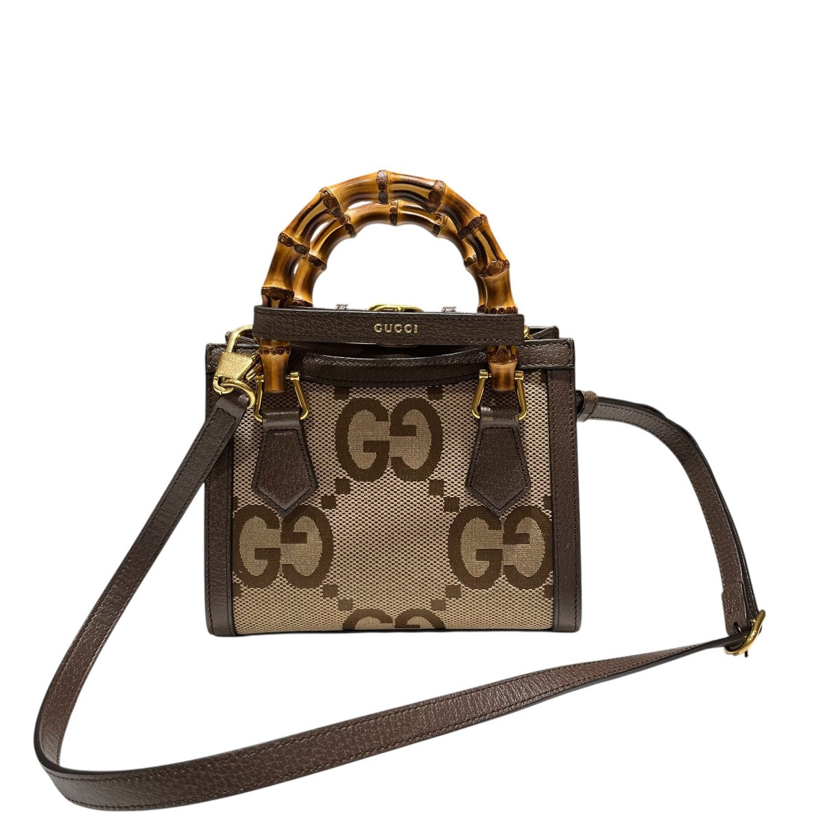 GUCCI 655661 GGジャンボダイアナ バンブー 2WAYショルダーバッグ 古着・中古-2枚目のアイテム画像