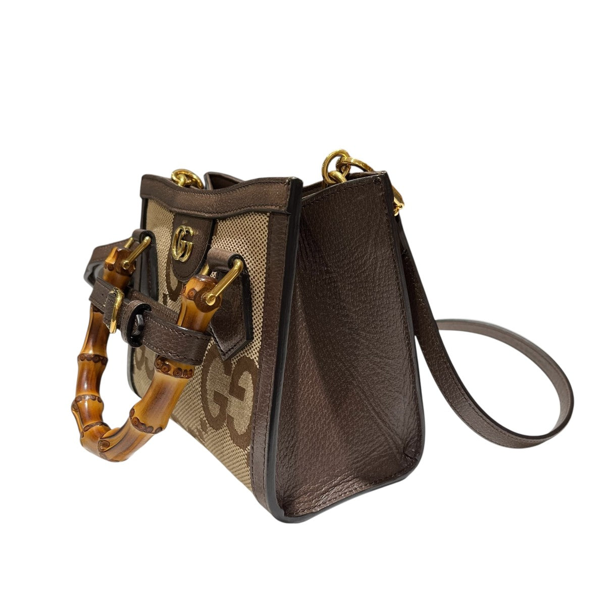 GUCCI 655661 GGジャンボダイアナ バンブー 2WAYショルダーバッグ 古着・中古-3枚目のアイテム画像