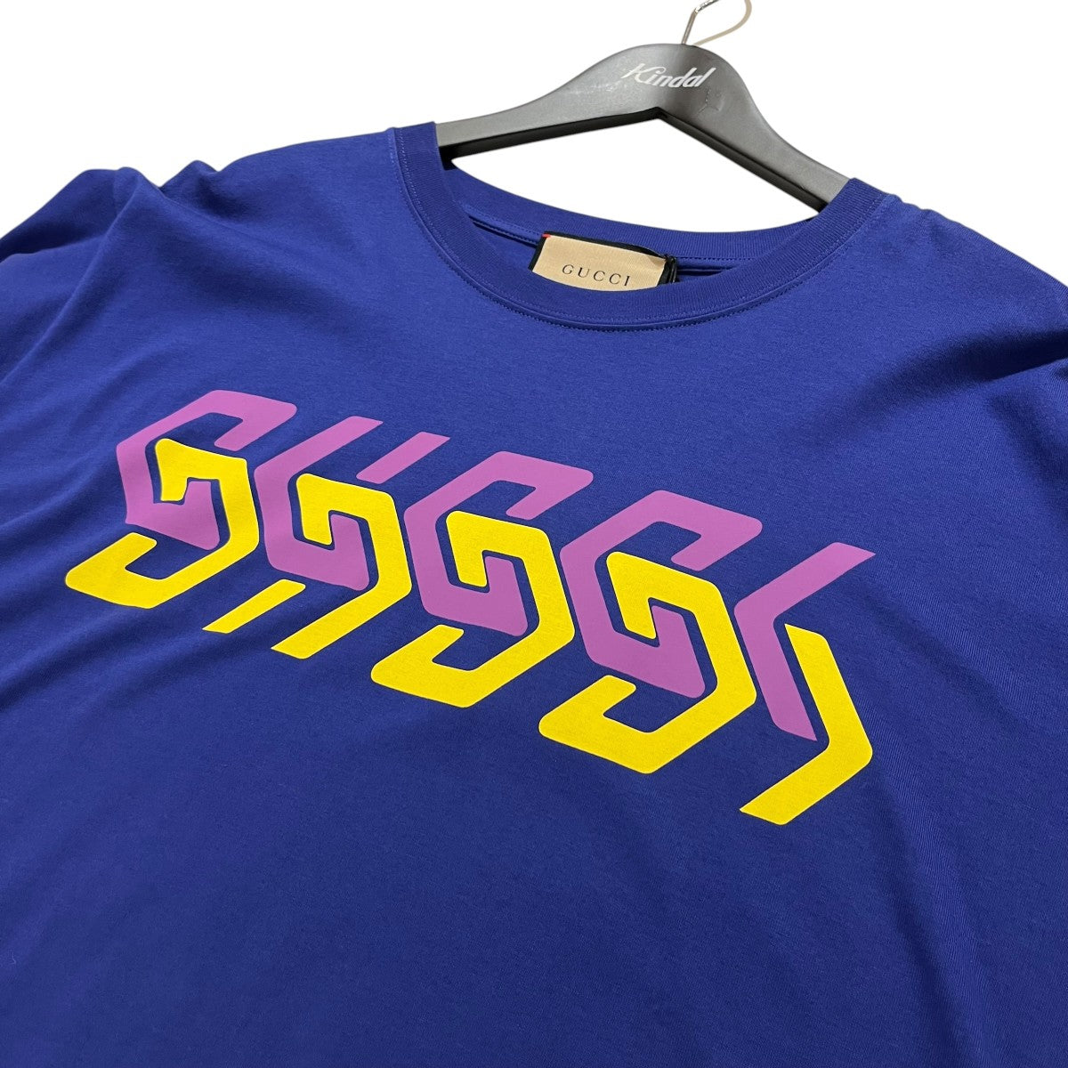 GUCCI(グッチ) ロゴプリント半袖Tシャツ616036 616036 ブルー サイズ M