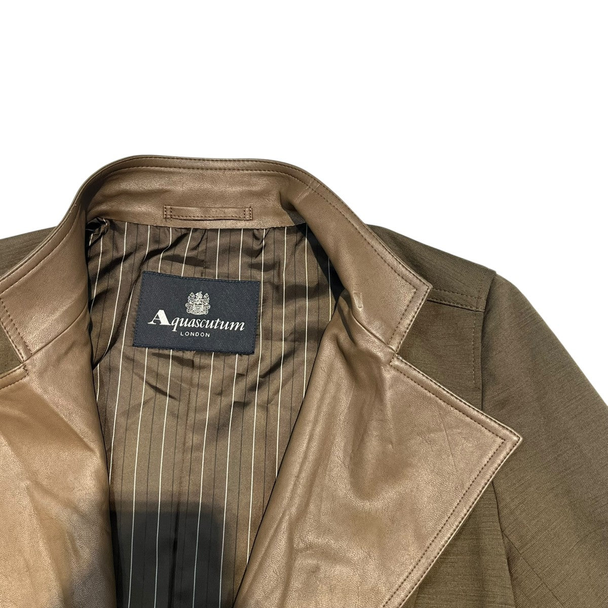 Aquascutum レザー切替ライダースジャケット5004404150-86 古着・中古-3枚目のアイテム画像