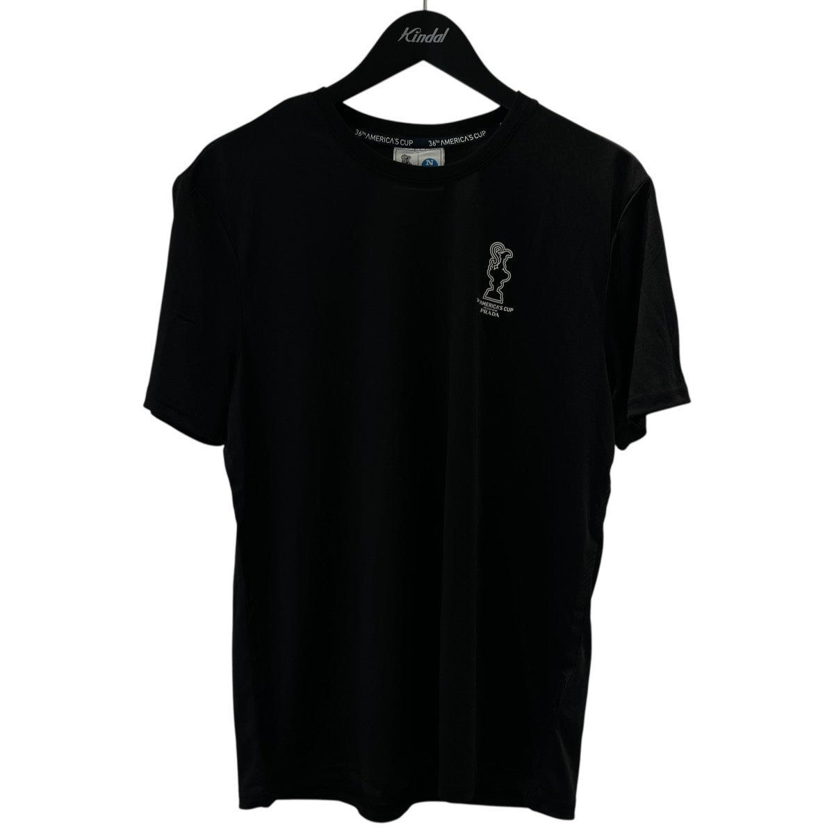 関税負担なし☆PRADA シルク Tシャツ 22SS】胸ポケット付 ストレッチシルク Tシャツ◇プラダ◇ (PRADA