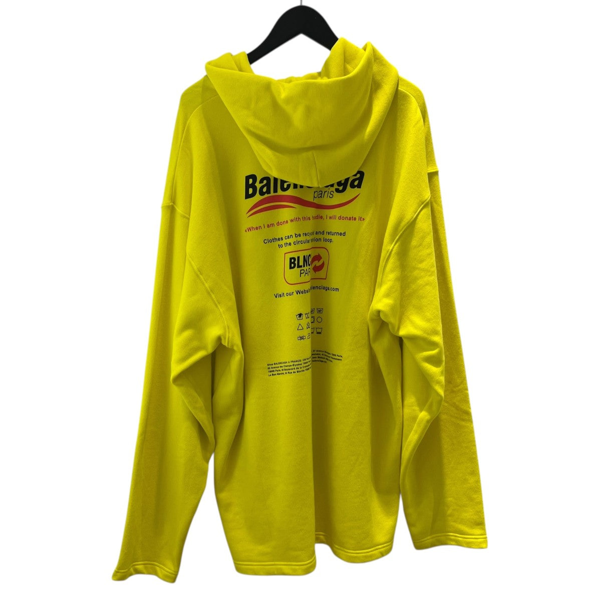 BALENCIAGA ■ 裏起毛 ロゴプリント 661711 フーディー 古着・中古-2枚目のアイテム画像