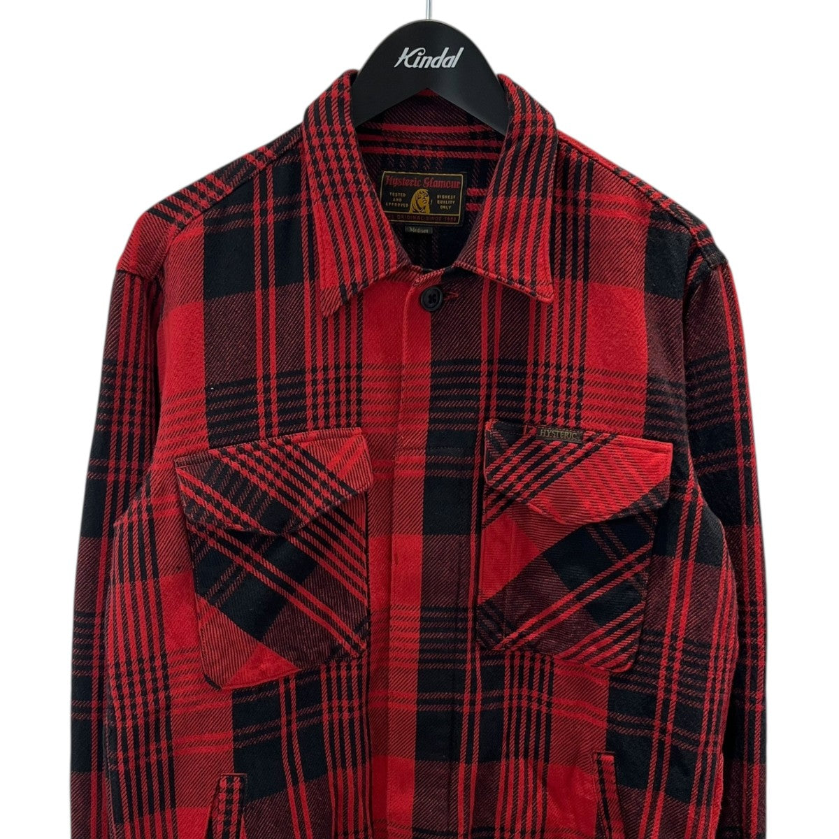 Hysteric Glamour 赤黒チェック ライダースジャケット HYSTERIC GLAMOUR (ヒステリックグラマー) × Lewis Leathers