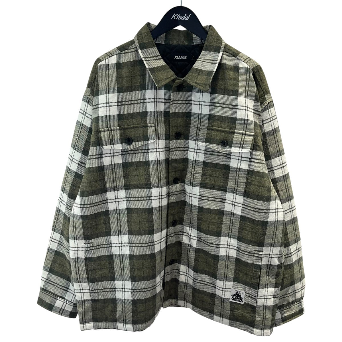 X-LARGE(エクストララージ) QUILTED CHECK SHIRT JACKETチェック中綿