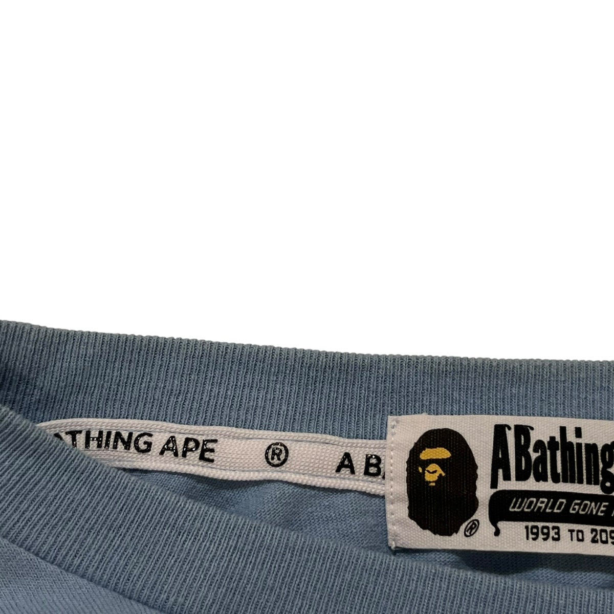 A BATHING APE 長袖Tシャツ ワンピース 迷彩 ブルー A BATHING APE アベイシングエイプ リバーシブル プリントT