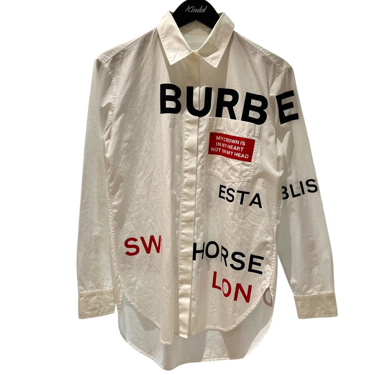 BURBERRY ティッシ期ホースフェリー ロゴプリントシャツ8015637