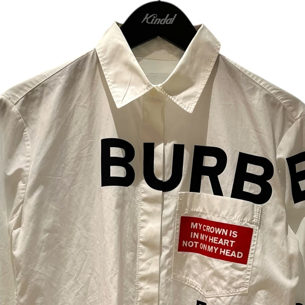 バーバリー ホワイト ホースフェリー ティッシ期 コットン シャツ 8015637 36 BURBERRY（バーバリー） ホワイト ホースフェリー ティッシ期 コットン