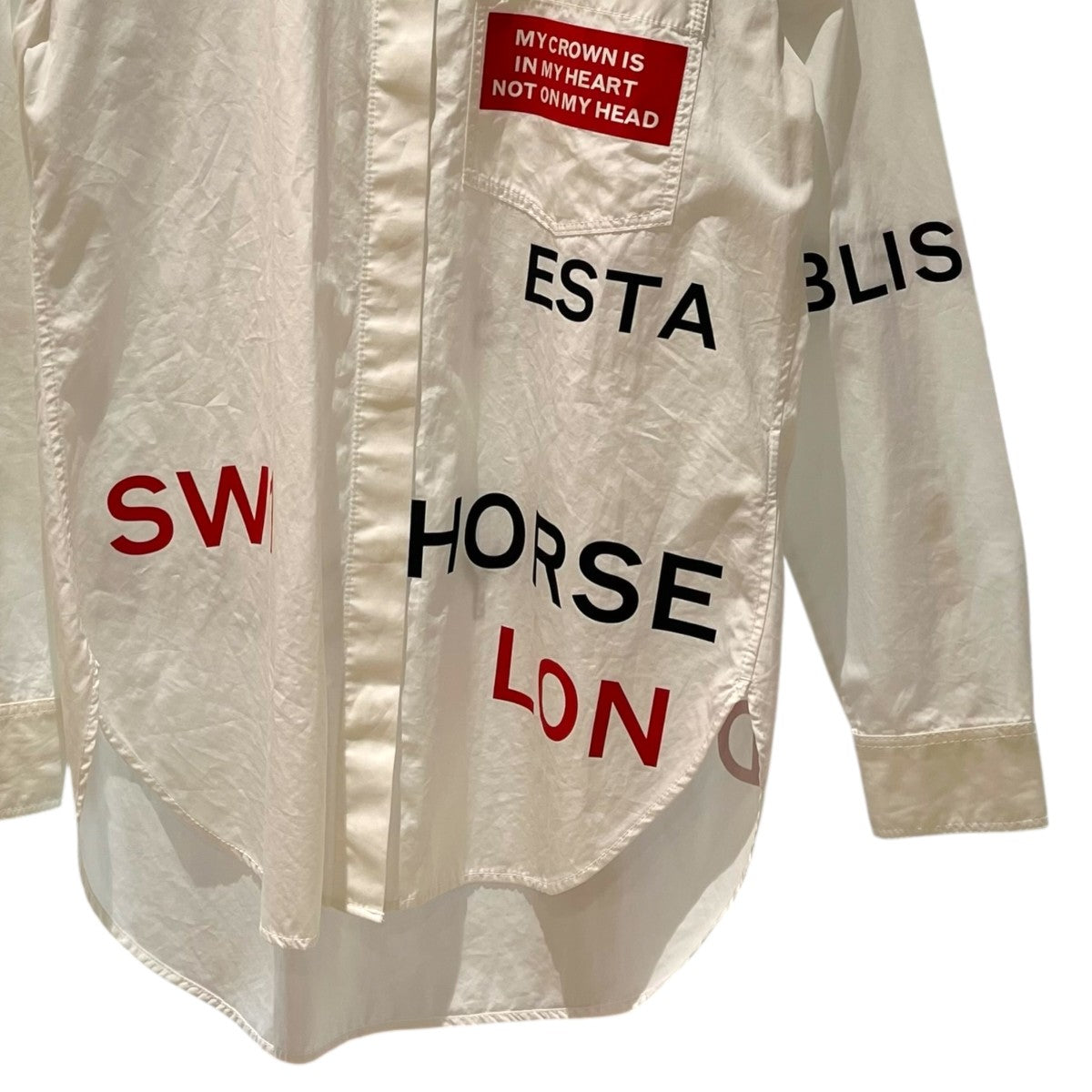 BURBERRY ティッシ期ホースフェリー ロゴプリントシャツ8015637 古着・中古-4枚目のアイテム画像