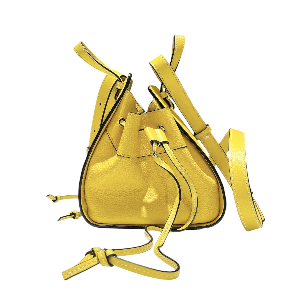 LOEWE ハンモック ドローストリングミニ レザー 2WAYハンドバッグ 古着・中古-4枚目のアイテム画像