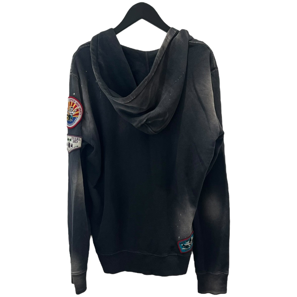 DIESEL パーカー　ウォッシュ　ユーズド加工 DIESEL ディーゼル ダメージ加工 ウォッシュ スウェットパーカー