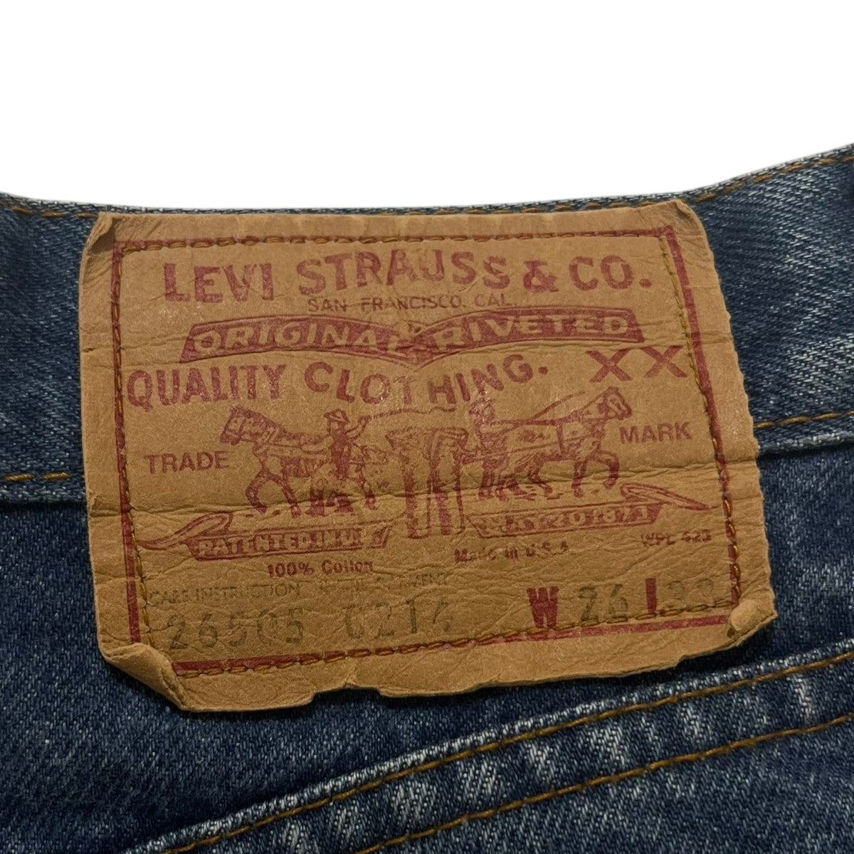 LEVI’S 80’sハイウエストデニムパンツ26505 古着・中古-5枚目のアイテム画像