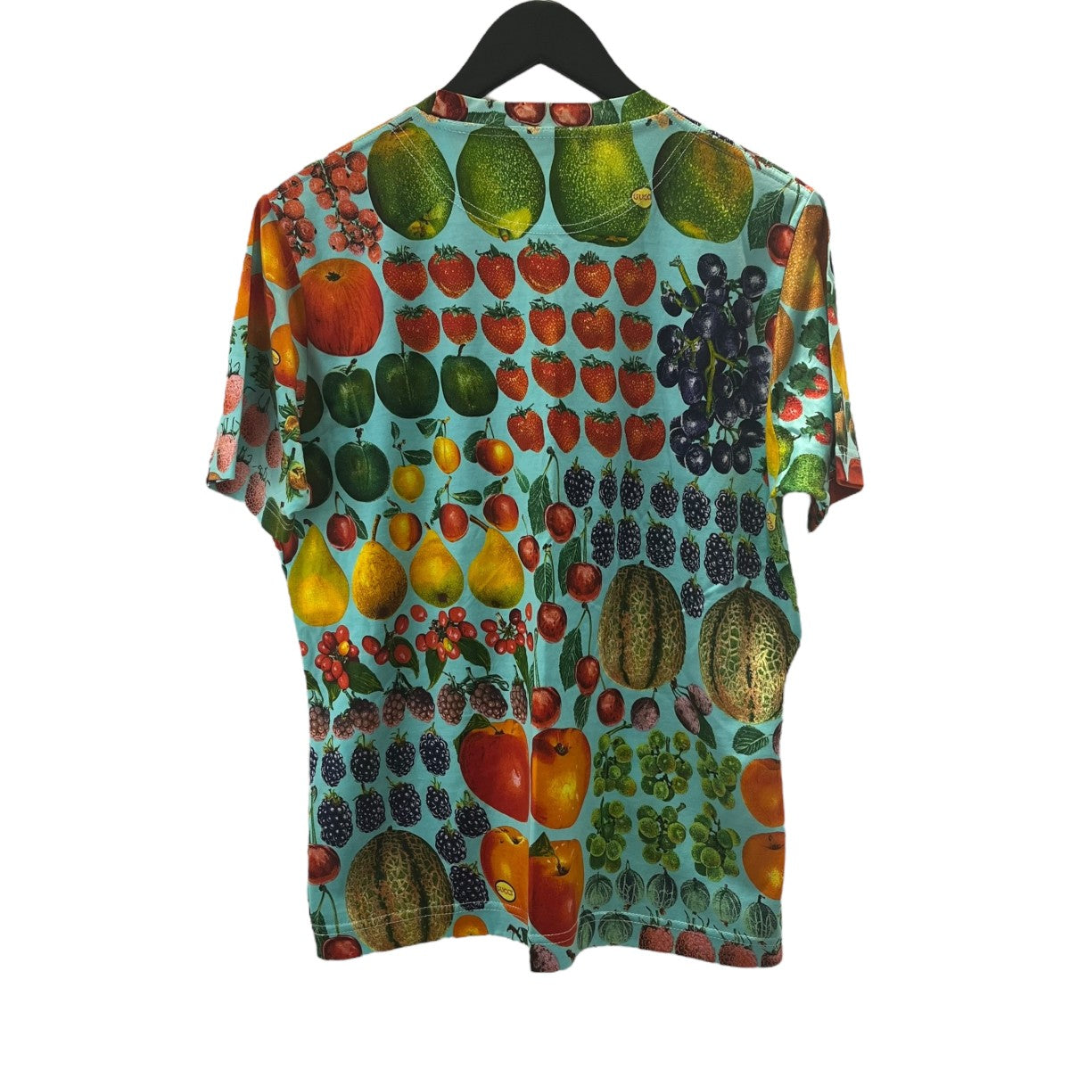 海外通販サイト ブランド GUCCI(グッチ) M サイズ マルチカラー フルーツ柄Tシャツ トップス